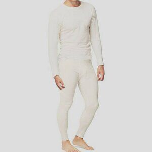 Men's Cotton Thermal Underwear Set Shirt Pants Long Johns Large